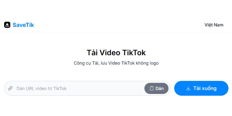 web app tải video tiktok savetik