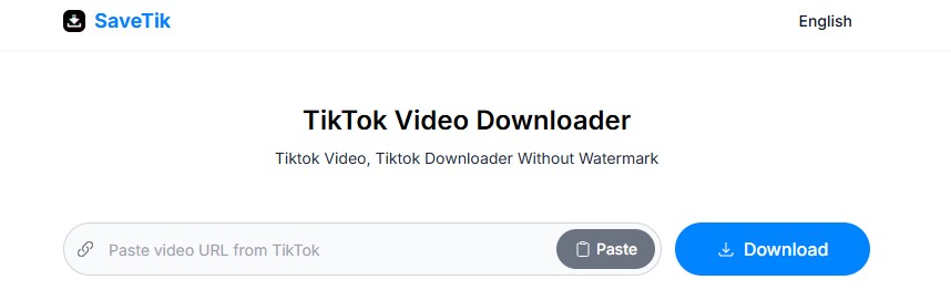 Download tiktok video with Savetik